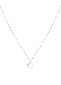 Kette mit Anh&auml;nger Liebeskind Berlin "Schmuck Geschenk Gold 375 Halskette Gold Collection", wei&szlig; (wei&szlig;goldfarben), Halsketten, Damen, Gelbgold 375, L: 50 B: 2mm, Kette mit Anh&auml;nger, B:2mm