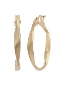 Paar Creolen Firetti "Schmuck Geschenk Gold 585 Ohrschmuck Ohrringe gedrehte Optik", gelbgoldfarben, Ohrringe, Damen, Gelbgold 585, Paar Creolen