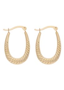 Paar Creolen Firetti "Schmuck Geschenk Gold 375 Ohrschmuck Ohrringe", gelbgoldfarben, Ohrringe, Damen, Gelbgold 375, Paar Creolen