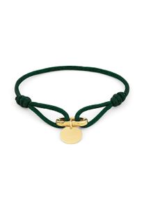 Armband Copenhagen Studios "Schmuck Geschenk Edelstahl Armkette Fabric Link", gelbgoldfarben, gr&uuml;n, Armb&auml;nder, Damen, 21cm, Edelstahl Nylon, Edelstahl, Nylon, Armband