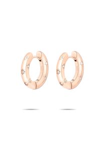 Paar Creolen Tamaris "Schmuck Geschenk Creolen mit funkelnden Steinchen Little Twinkle", ros&eacute;goldfarben, kristallwei&szlig;, kristallwei&szlig;, Ohrringe, Damen, 18,5mm, Edelstahl, Paar Creolen, mit Zirkonia (synth.)