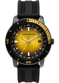 Quarzuhr Skechers "LACHMAN", schwarz, Armbanduhren, Herren, Quarzuhr, Armbanduhr, Herrenuhr, Silikonarmband, analog, Tag