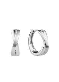 Paar Creolen Firetti "Schmuck Geschenk Silber 925 Ohrschmuck Ohrringe X Form", silberfarben, Ohrringe, Damen, 15mm, Silber 925 (Sterlingsilber), Paar Creolen