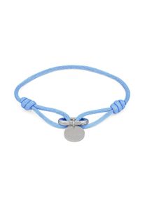Armband Copenhagen Studios "Schmuck Geschenk Edelstahl Armkette Fabric Link", edelstahlfarben, blau, Armb&auml;nder, Damen, 21cm, Edelstahl Nylon, Edelstahl, Nylon, Armband
