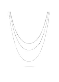 Kette ohne Anh&auml;nger Liebeskind Berlin "Schmuck Edelstahl Sparkling With Layers", silber (edelstahlfarben), Halsketten, Damen, Edelstahl, L: 58 B: 1mm, Kette ohne Anh&auml;nger, B:1mm