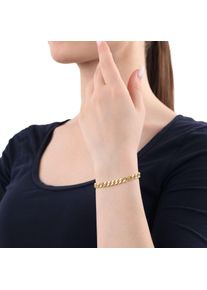 Panzerarmband Amor, gelbgoldfarben, Armb&auml;nder, Damen, 23cm, Silber 925 (Sterlingsilber), Panzerarmband