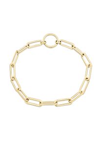 Charm-Armband Tamaris "Schmuck Geschenk Edelstahl Charm Armkette The Link Chain", gelbgoldfarben, Armb&auml;nder, Damen, 18cm, Edelstahl, Charm-Armband