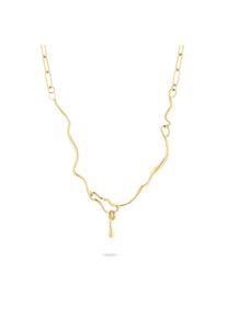 Kette mit Anh&auml;nger Liebeskind Berlin "Schmuck Geschenk Edelstahl Halskette The Melting Organic", gold (gelbgoldfarben), Halsketten, Damen, Edelstahl, L: 45 B: 3mm, Kette mit Anh&auml;nger, B:3mm