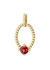 Kettenanh&auml;nger Firetti "Schmuck Geschenk Gold 333 Halsschmuck Anh&auml;nger ovale Form", gelbgoldfarben, rot, rot, Schmuckanh&auml;nger, Damen, Gelbgold 333, 0,95 g, Kettenanh&auml;nger, mit Granat