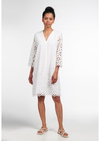 Spitzenkleid Eterna "LOOSE FIT", Damen, Gr. 36, Normalgr&ouml;&szlig;en, wei&szlig; (off, wei&szlig;), 70% Baumwolle, 30% Polyester, normal, Kleider Spitzenkleid