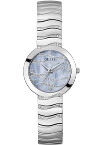 Quarzuhr Guess "LAGUNA", silber (silberfarben), Armbanduhren, Damen, Quarzuhr, Armbanduhr, Damenuhr, Edelstahlarmband