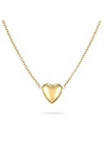 Kette mit Anh&auml;nger Copenhagen Studios "Schmuck Geschenk Edelstahl Halskette Balloon Hearts", gelbgoldfarben, Halsketten, Damen, Edelstahl, L: 50 B: 1,7mm, Kette mit Anh&auml;nger, B:1,7mm