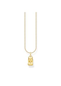 Kette mit Anh&auml;nger Thomas Sabo "Thomas Sabo x HARIBO: Kette mit Goldb&auml;r" Gr. 50, gold (gelbgoldfarben), Halsketten, Damen, 50, Silber 925 (recycelt), Kette mit Anh&auml;nger