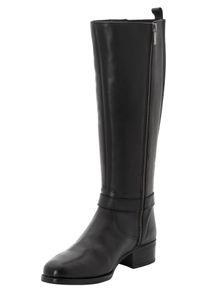 Weitschaftstiefel sheego, Damen, Gr. 43, XL-Schaft, schwarz, Glattleder, Leder, Schuhe Weitschaftstiefel
