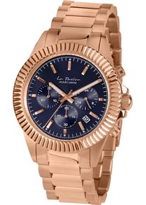 Chronograph Jacques Lemans "La Passion", gold (ros&eacute;goldfarben, dunkelblau), Armbanduhren, Damen, Chronograph, Quarzuhr,Armbanduhr,Damenuhr,Herrenuhr,Edelstahlarmband,Stoppfunktion