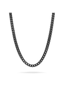 Gliederkette Fynch-Hatton "Schmuck Edelstahl Halskette The Foxtail Chain Fuchsschwanz", schwarz, Halsketten, Herren, Edelstahl, L: 60 B: 5mm, Gliederkette, B:5mm