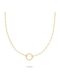 Charm-Kette Tamaris "Schmuck Geschenk Edelstahl Charm Halskette The Lip Chain", gelbgoldfarben, Halsketten, Damen, Edelstahl, L: 45 B: 0,5mm, Charm-Kette, B:0,5mm