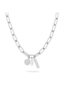 Kette mit Anh&auml;nger Copenhagen Studios "Schmuck Geschenk Edelstahl Halskette Bold Link", edelstahlfarben, Halsketten, Damen, Edelstahl, L: 50 B: 5mm, Kette mit Anh&auml;nger, B:5mm