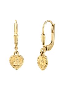 Paar Ohrh&auml;nger Firetti "Schmuck Geschenk Gold 333 Ohrschmuck Ohrringe Herz Schutzengel", gelbgoldfarben, Ohrringe, Damen, Gelbgold 333, Paar Ohrh&auml;nger