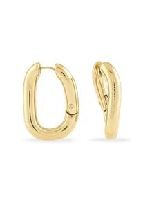 Paar Creolen Copenhagen Studios "Schmuck Geschenk Edelstahl Ohrring Organics", gelbgoldfarben, Ohrringe, Damen, Edelstahl, Paar Creolen