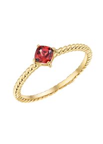 Fingerring Firetti "Schmuck Geschenk Gold 333 Damenring Ring" Gr. 58, gelbgoldfarben, rot, Fingerringe, Damen, 58, Gelbgold 333, 1,5mm, Fingerring, mit Granat