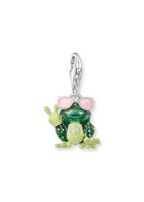 Charm-Einh&auml;nger Thomas Sabo "Frosch-Optik mit Sonnenbrille bunt", silber (silberfarben, gr&uuml;n, rosa, pink, pink), Charms, Damen, Silber 925 (recycelt), Charm-Einh&auml;nger, mit Zirkonia (synth.)