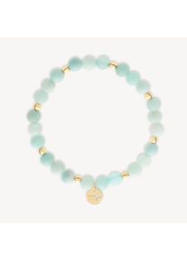 Armband Tamaris "Schmuck Geschenk Edelstahl Armkette", gelbgoldfarben, blau, blau, Armb&auml;nder, Damen, 18cm, Edelstahl, Armband, mit verschiedenen Farbsteinen oder Glasperlen