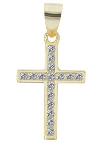 Adelia&acute;s Kreuzanh&auml;nger ADELIA&acute;S "Damen Anh&auml;nger &iquest; Kreuz Kreuzanh&auml;nger aus 925 Silber mit Zirkonia", gold, Schmuckanh&auml;nger, Damen, Kreuzanh&auml;nger