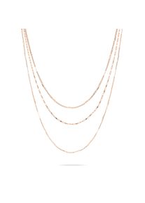Kette ohne Anh&auml;nger Liebeskind Berlin "Schmuck Edelstahl Sparkling With Layers", rosa (ros&eacute;goldfarben), Halsketten, Damen, Edelstahl, L: 58 B: 1mm, Kette ohne Anh&auml;nger, B:1mm