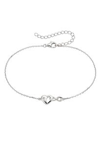 Silberarmband Bruno Banani "Schmuck Geschenk mit Herz und Unendlichkeitsschleife/Infinity", silberfarben, kristallwei&szlig;, kristallwei&szlig;, Armb&auml;nder, Damen, 24cm, Silber 925 (Sterlingsilber), Silberarmband, mit Zirkonia (synth.)