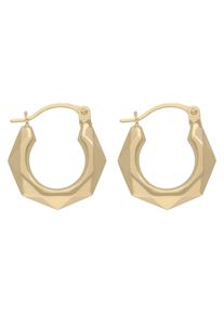 Paar Creolen Firetti "Schmuck Geschenk Gold 375 Ohrschmuck Ohrringe", gelbgoldfarben, Ohrringe, Damen, 14mm, Gelbgold 375, Paar Creolen