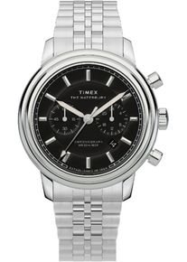 Chronograph Timex "WATERBURY METROPOLITAN CHRONO", silber (silberfarben, schwarz), Armbanduhren, Herren, Chronograph, Quarzuhr, Armbanduhr, Herrenuhr,Edelstahlarmband,Stoppfunktion,Tag
