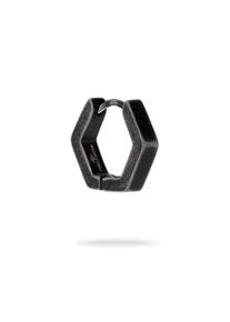 Single-Creole Fynch-Hatton "Schmuck Geschenk Edelstahl Ohrring The Hexagon", braun (antikfarben), Ohrringe, Damen, Edelstahl, Single-Creole