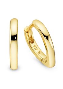 Paar Creolen Bruno Banani "Schmuck Geschenk gelbgoldfarben vergoldet spitz zulaufend", gelbgoldfarben, Ohrringe, Damen, Silber 925 (Sterlingsilber), Paar Creolen