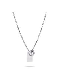 Kette mit Anh&auml;nger Fynch-Hatton "Schmuck Geschenk Edelstahl Halskette The Twist", silber (silberfarben), Halsketten, Damen, Edelstahl, L: 65 B: 4mm, Kette mit Anh&auml;nger, B:4mm