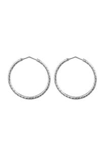 Paar Creolen Firetti "Schmuck Geschenk Silber 925 Ohrschmuck Ohrringe gedrehte Optik" Gr. 35, silberfarben, Ohrringe, Damen, 35, Silber 925 (Sterlingsilber), Paar Creolen