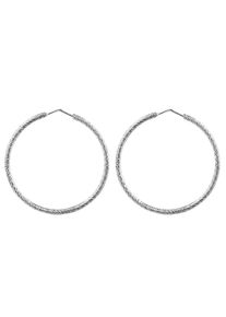 Paar Creolen Firetti "Schmuck Geschenk Silber 925 Ohrschmuck Ohrringe gedrehte Optik" Gr. 40, silberfarben, Ohrringe, Damen, 40, Silber 925 (Sterlingsilber), Paar Creolen