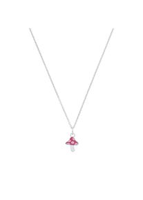 Kette mit Anh&auml;nger Prinzessin Lillifee "Pilz", silberfarben, rosa, pink, Halsketten, M&auml;dchen, Silber 925 (Sterlingsilber), L: 38 B: 1,2mm, Kette mit Anh&auml;nger, B:1,2mm