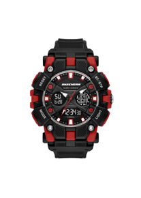 Chronograph Skechers "BONHILL", schwarz, rot, Armbanduhren, Herren, Chronograph, Quarzuhr, Armbanduhr, Herrenuhr, digital, analog, Tag, Wochentag