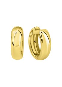 Paar Creolen Firetti "Schmuck Geschenk Silber 925 Ohrschmuck Ohrringe", gelbgoldfarben, Ohrringe, Damen, 17mm, Silber 925 (Sterlingsilber), Paar Creolen