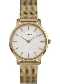 Quarzuhr Timex "TRANSCEND", gold (goldfarben), Armbanduhren, Damen, Quarzuhr, Armbanduhr, Damenuhr,Edelstahlarmband,analog