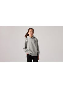 Kapuzensweatshirt LEVI'S KIDS "LVB MODERN CREST HOODIE", Jungen, Gr. 8 (128), grau heather, Sweatware, Obermaterial: 60% Baumwolle, 40% Polyester, meliert, l&auml;ssig geschnitten h&uuml;ftbedeckend, Rundhals, B&uuml;ndchen, Sweatshirts Kapuzensweatshirt, for Boys