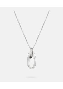 Kette mit Anh&auml;nger Liebeskind Berlin "Schmuck Geschenk Edelstahl Halskette Modern Knot Knoten", silber (silberfarben), Halsketten, Damen, Edelstahl, L: 47 B: 2mm, Kette mit Anh&auml;nger, B:2mm