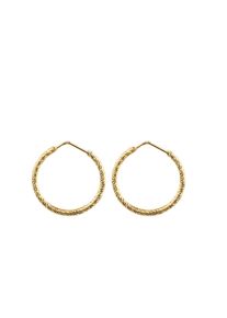 Paar Creolen Firetti "Schmuck Geschenk Silber 925 Ohrschmuck Ohrringe gedrehte Optik" Gr. 30, gelbgoldfarben, Ohrringe, Damen, 30, Silber 925 (Sterlingsilber), Paar Creolen