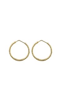 Paar Creolen Firetti "Schmuck Geschenk Silber 925 Ohrschmuck Ohrringe gedrehte Optik" Gr. 25, gelbgoldfarben, Ohrringe, Damen, 25, Silber 925 (Sterlingsilber), Paar Creolen