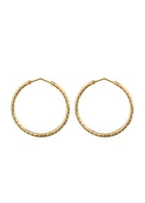 Paar Creolen Firetti "Schmuck Geschenk Silber 925 Ohrschmuck Ohrringe gedrehte Optik" Gr. 35, gelbgoldfarben, Ohrringe, Damen, 35, Silber 925 (Sterlingsilber), Paar Creolen