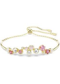 Armkette Swarovski "Schmuck Geschenk Constella Armband", gold (gelbgoldfarben, pink, rosa, kristallwei&szlig;, rot, pink, rosa, kristallwei&szlig;, rot), Armb&auml;nder, Damen, Metall, Armkette, mit Swarovski Kristall, Zirkonia (synth.)
