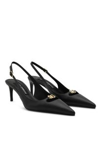 Dolce & Gabbana Dolce&Gabbana Hohe Schuhe - Pointed Toe Slingback Heels - Gr. 36,5 (EU) - in Schwarz - f&uuml;r Damen