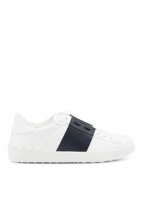 Valentino Garavani Low-Top Sneaker - White And Blue Leather Open Sneakers - Gr. 40 (EU) - in Wei&szlig; - f&uuml;r Damen