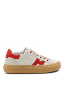 Hogan Low-Top Sneaker - Leather Sneakers With Red Accents - Gr. 39 (EU) - in Beige - f&uuml;r Damen